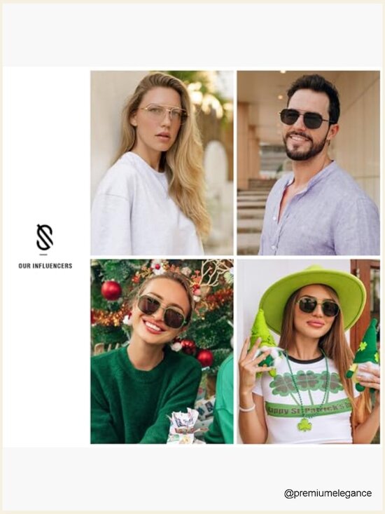 Trendy Aviator Sunglasses Double Bridge Metal Frame Semi-Rimless UV Protection